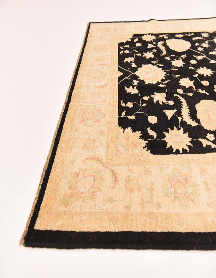 Detail image of 6' 7 x 9' 10  Hand Knotted Peshawar Ziegler Rug