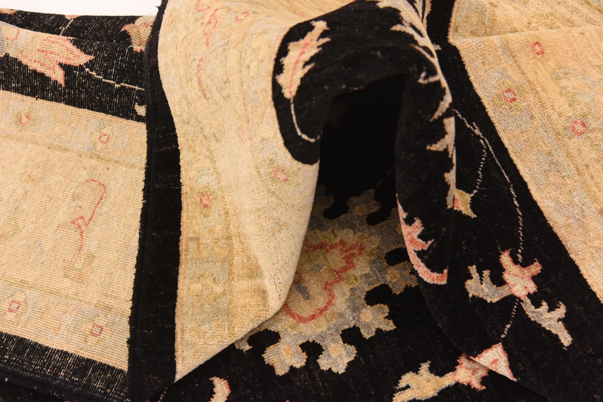 6' 10 x 9' 9 Hand Knotted Peshawar Ziegler Rug
