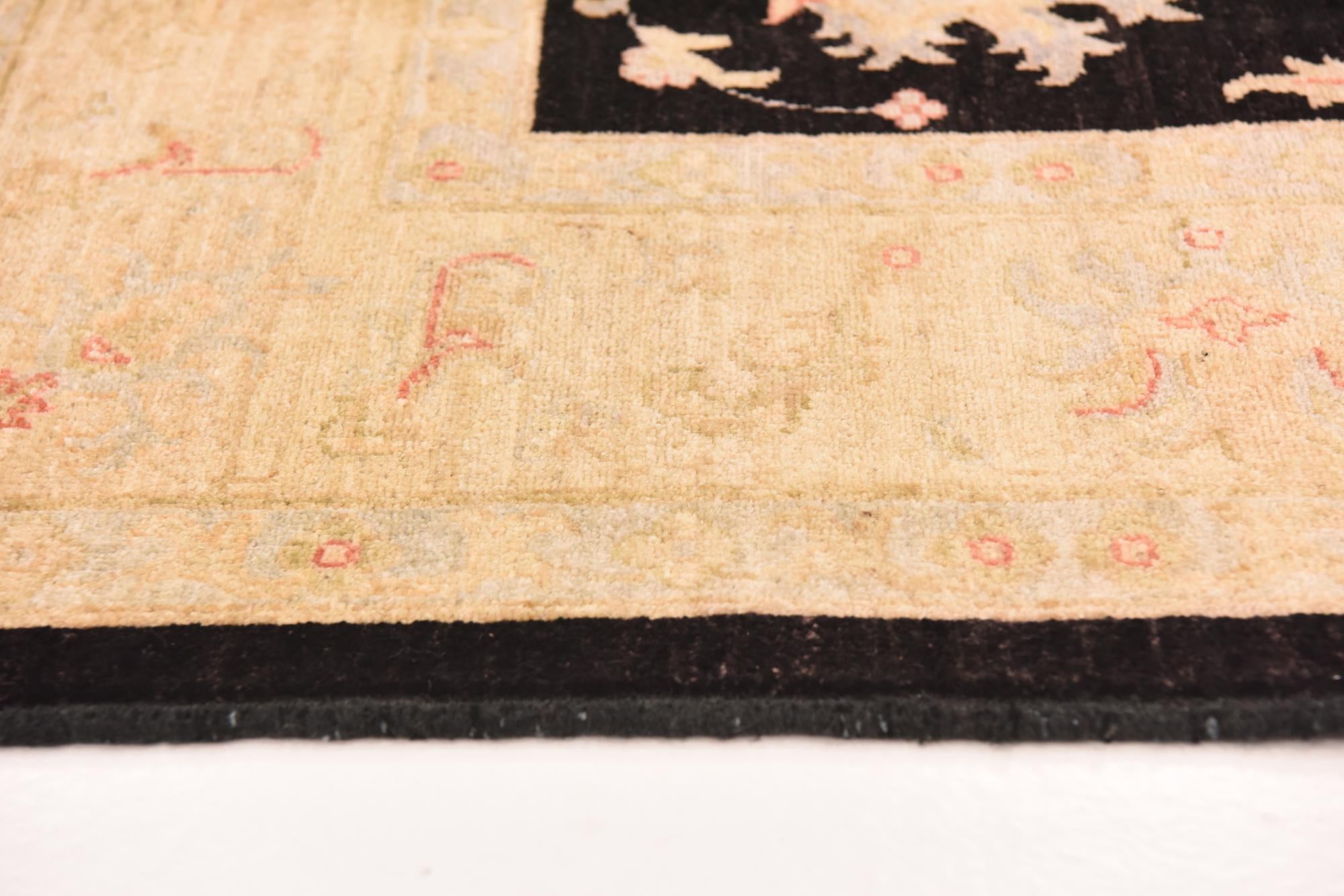 6' 10 x 9' 9 Hand Knotted Peshawar Ziegler Rug