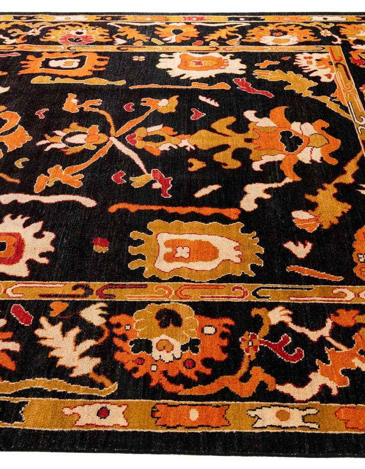 Detail image of 7' 10 x 9' 3 Hand Knotted Peshawar Ziegler Rug