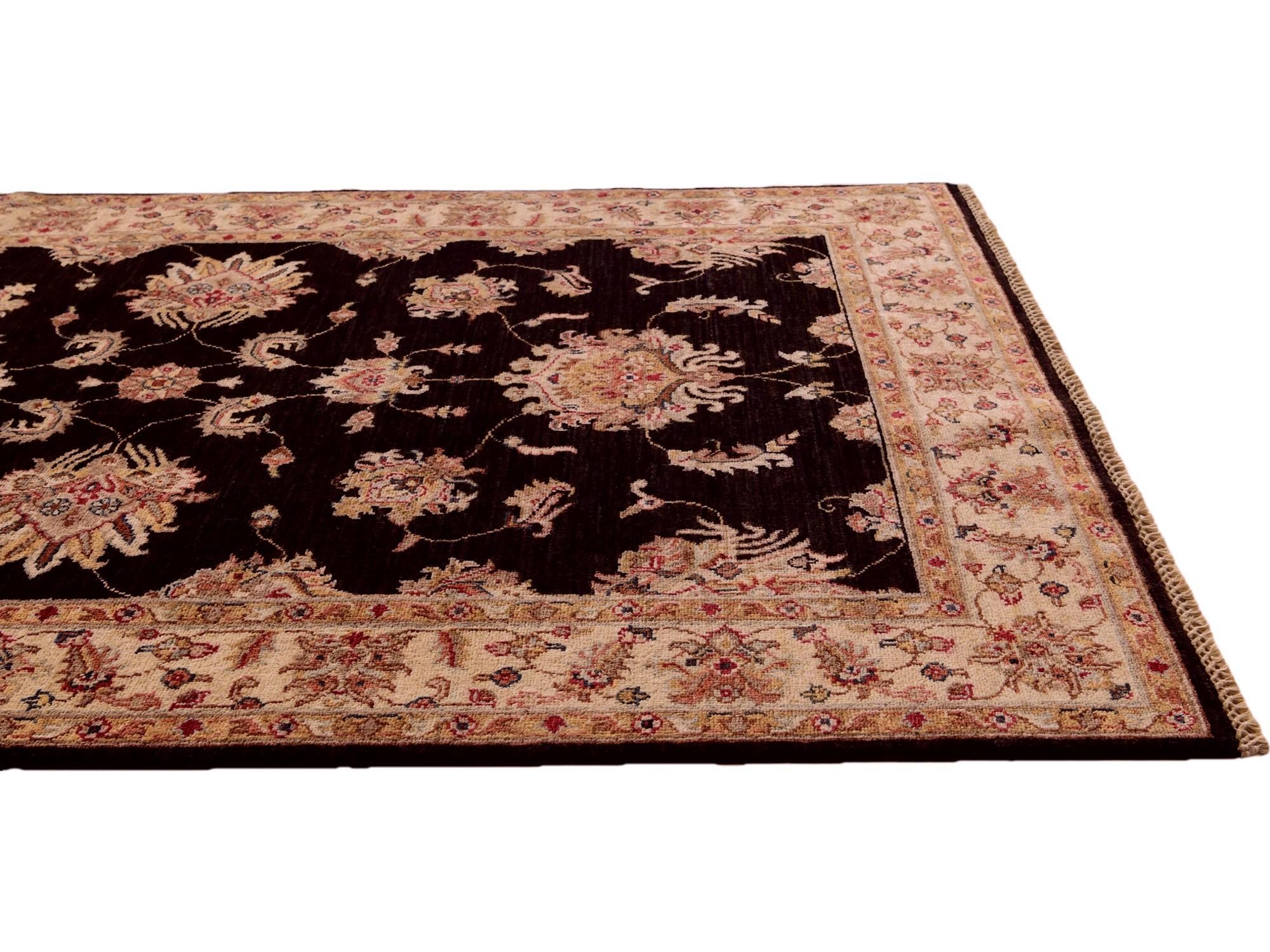 4' x 6' 2 Hand Knotted Peshawar Ziegler Rug