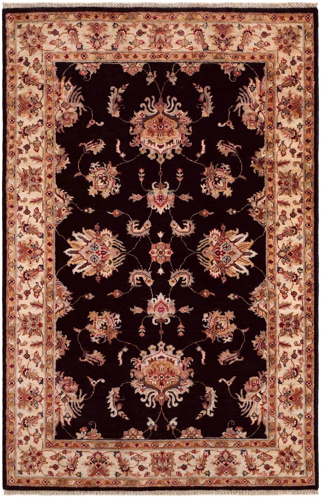 4' x 6' 2 Hand Knotted Peshawar Ziegler Rug