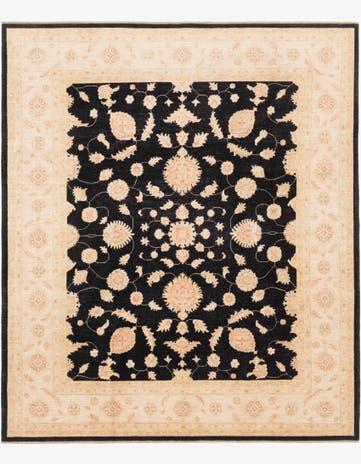 8' 4 x 10' Hand Knotted Peshawar Ziegler Rug