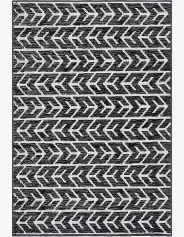 Black Easy-Clean Sabrina Soto Aston Indoor / Outdoor Rug