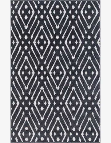 Black Easy-Clean Sabrina Soto Ella Indoor / Outdoor Rug