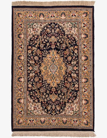 4' 4 x 6' 5 Hand Knotted Sarough Oriental Wool Rug
