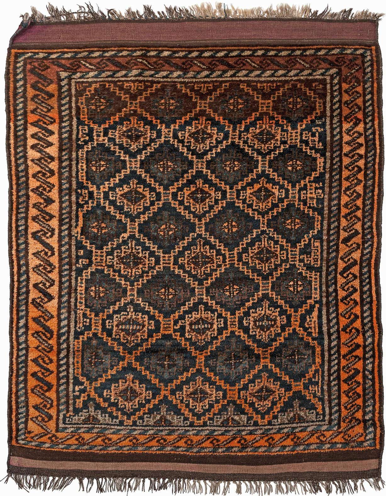 4' 2 x 6' 7 Hand Knotted Shiraz Persian Wool Rug