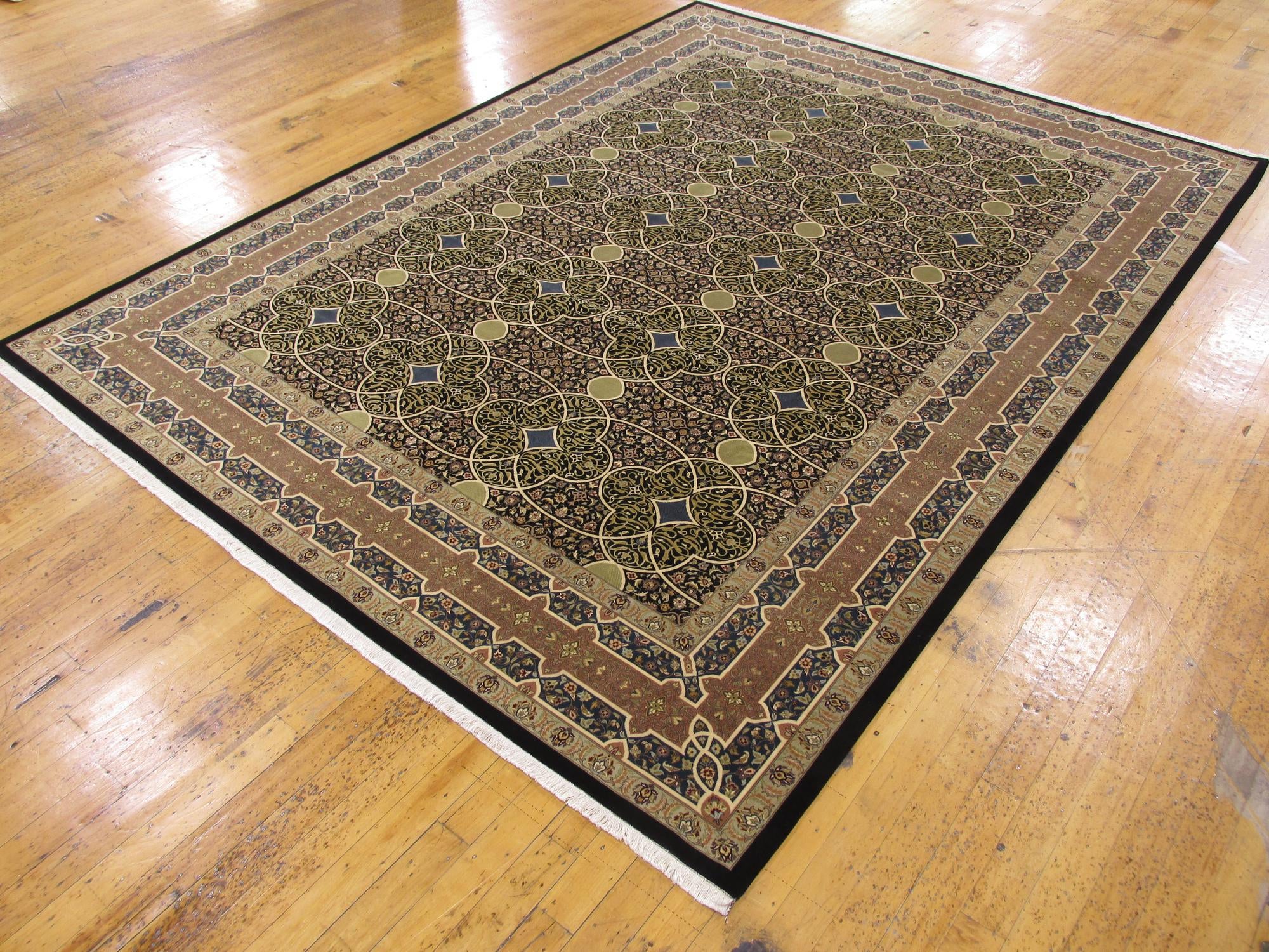 9' x 12' 1 Hand Knotted Tabriz Hadji Jalili Oriental Rug