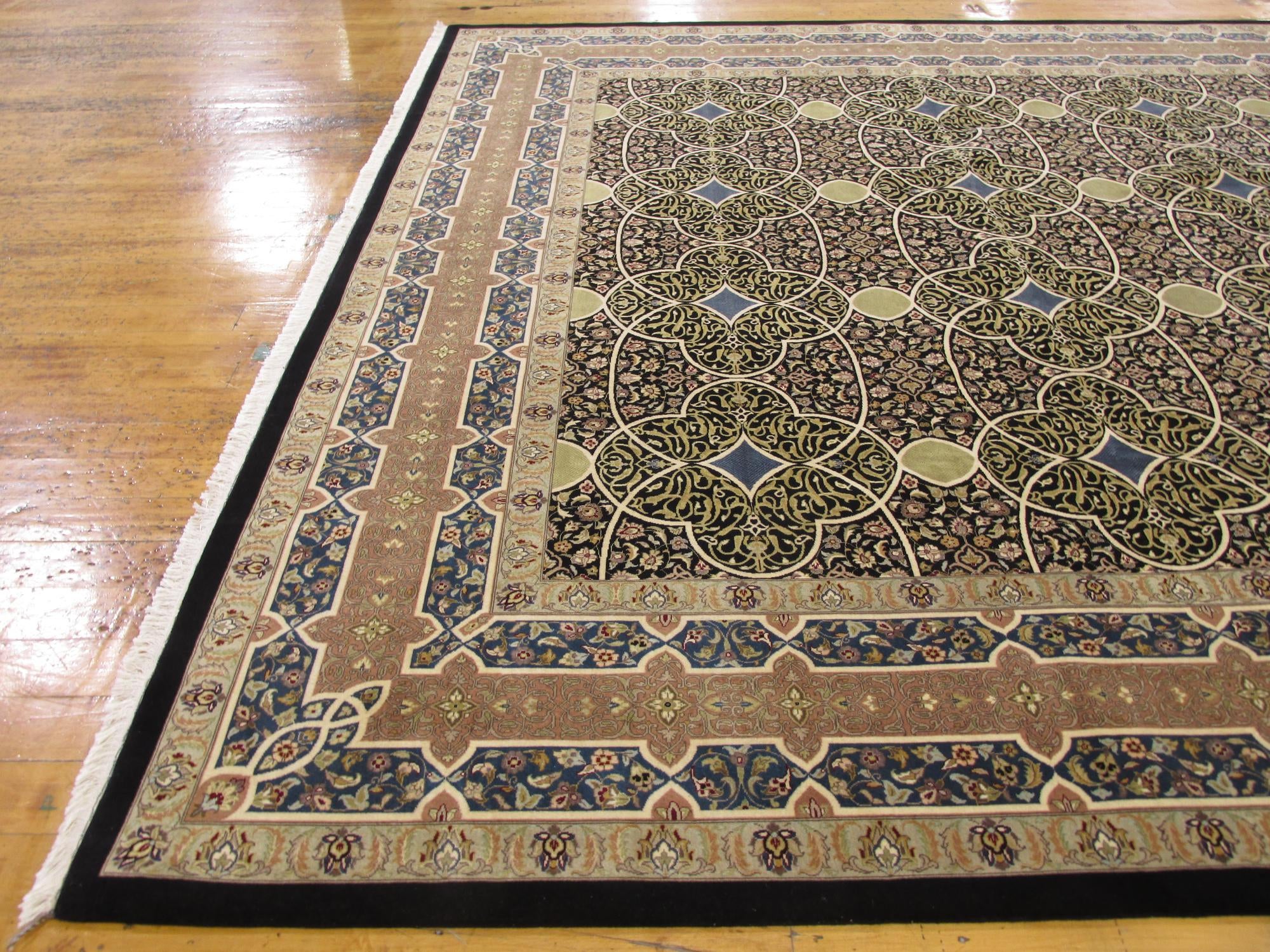 9' x 12' 1 Hand Knotted Tabriz Hadji Jalili Oriental Rug