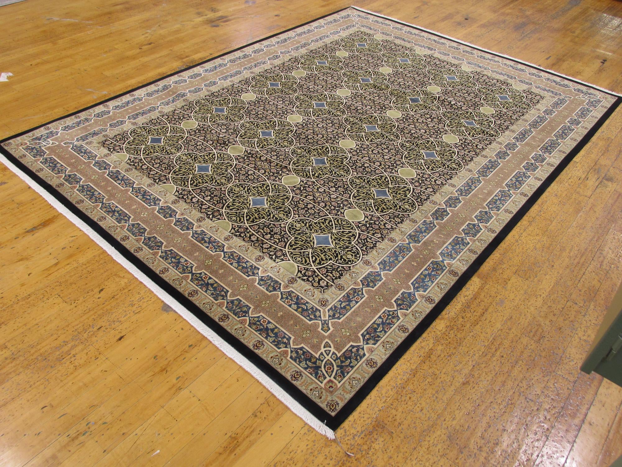 9' x 12' 1 Hand Knotted Tabriz Hadji Jalili Oriental Rug
