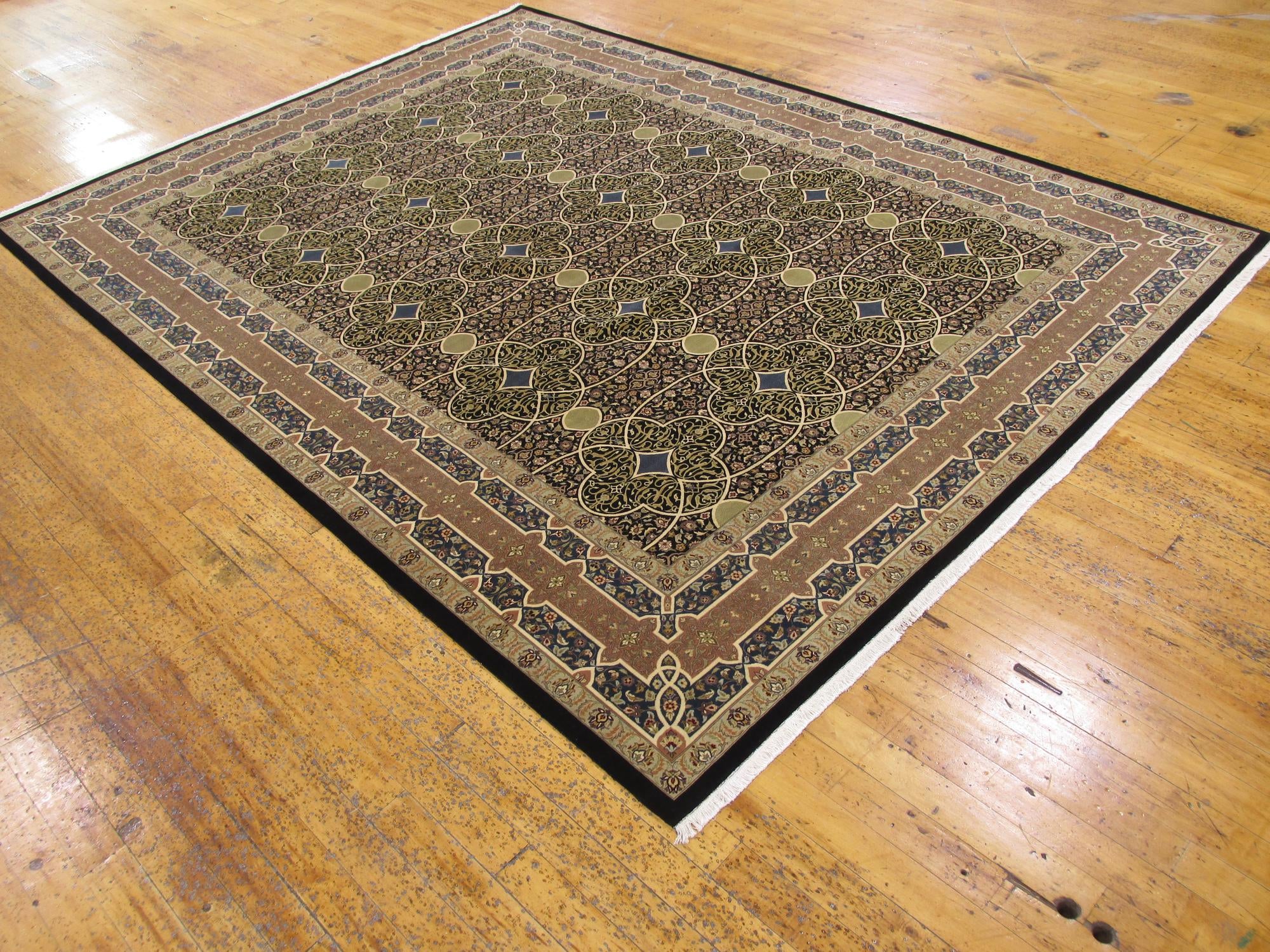 9' x 12' 1 Hand Knotted Tabriz Hadji Jalili Oriental Rug