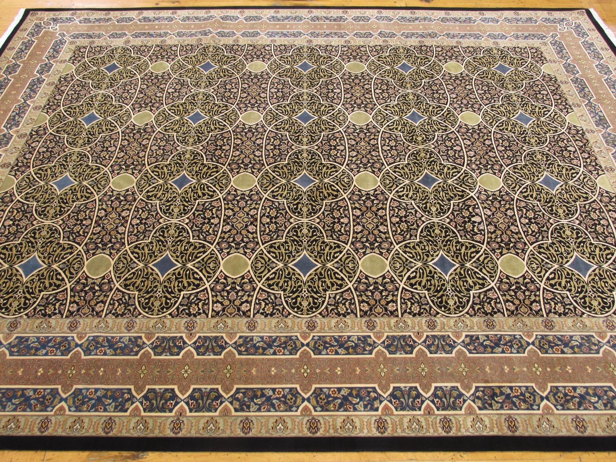 9' x 12' 1 Hand Knotted Tabriz Hadji Jalili Oriental Rug