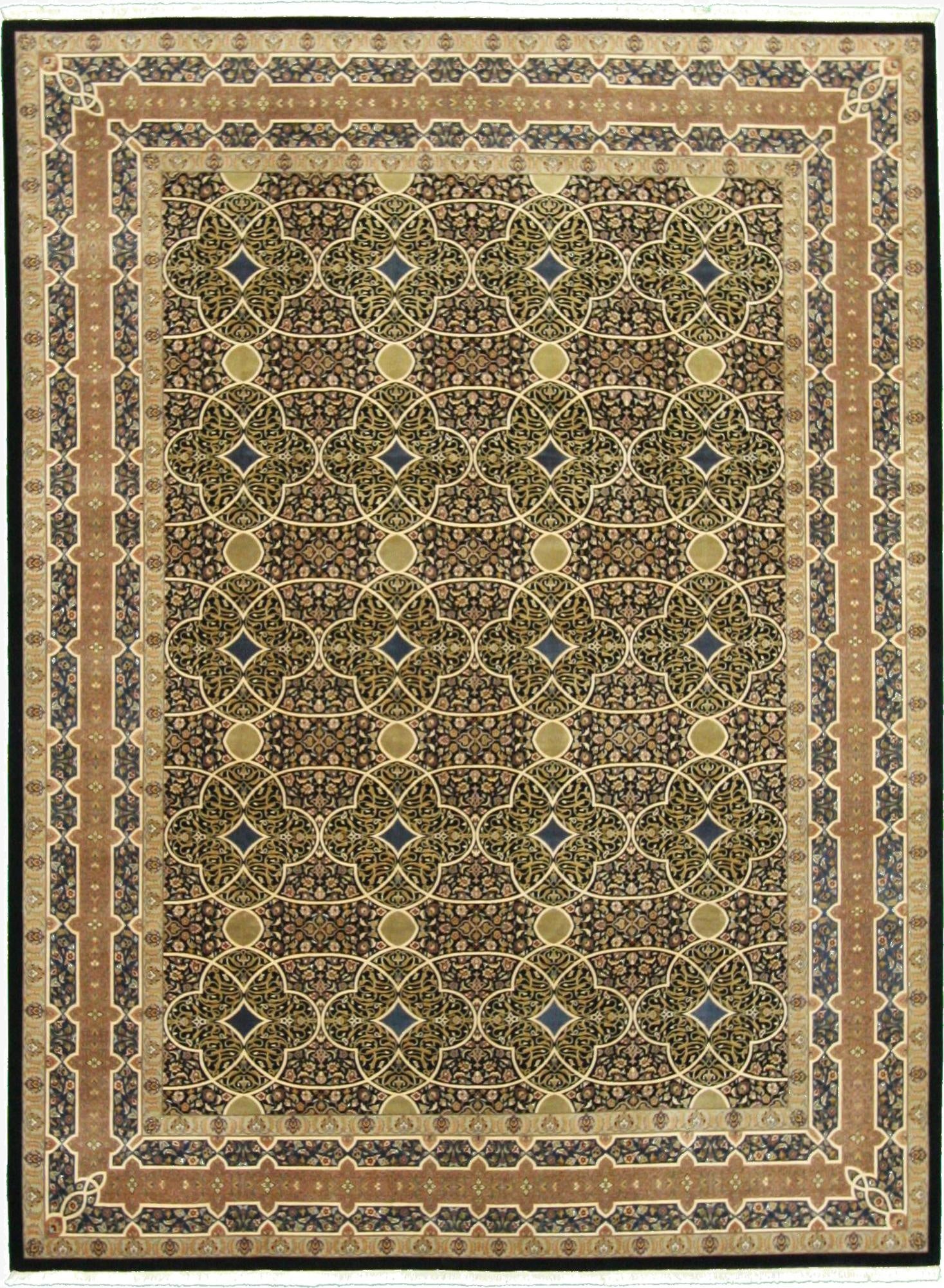 9' x 12' 1  Hand Knotted Tabriz Hadji Jalili Oriental Rug