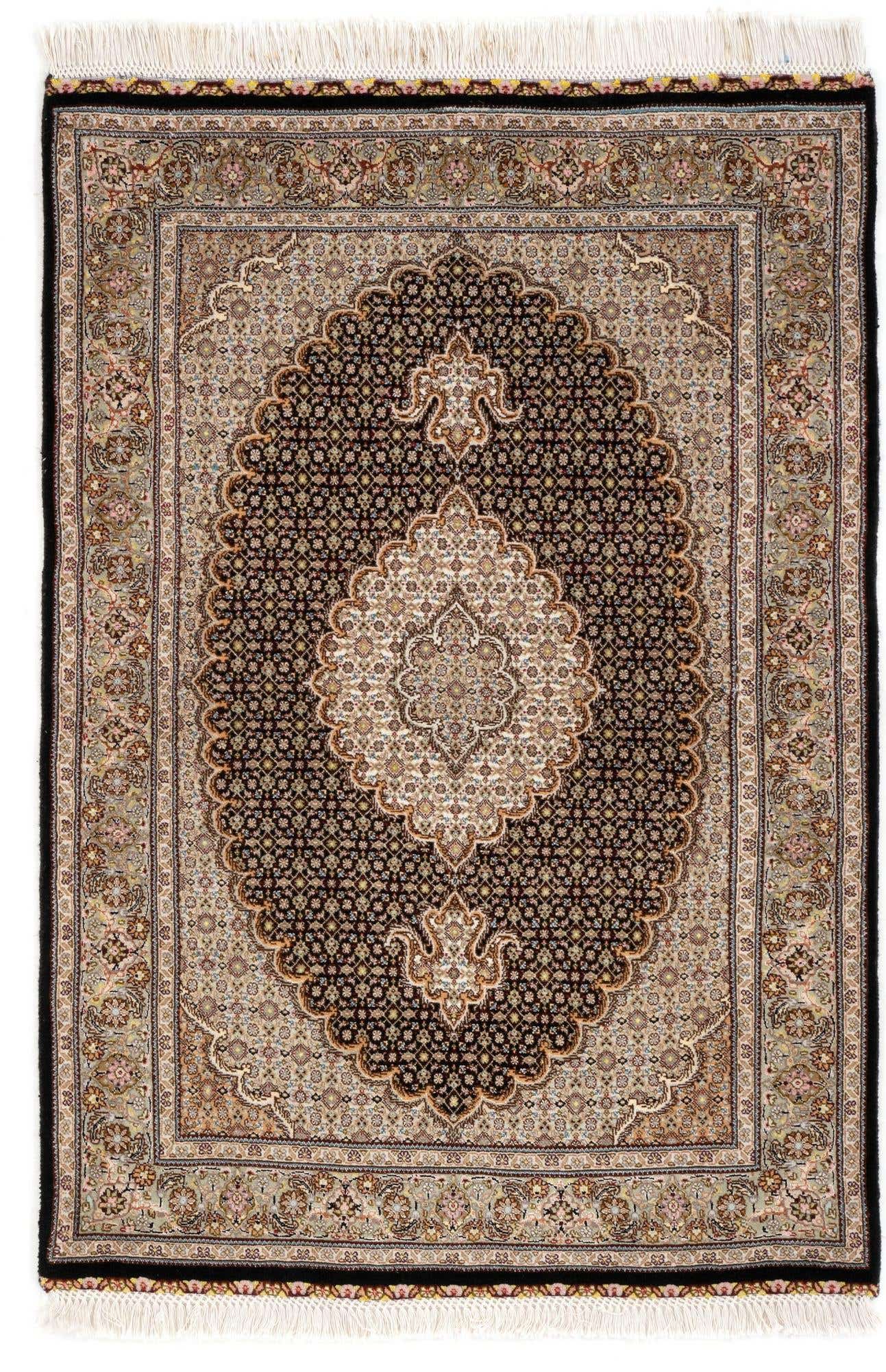 3' 3 x 5' 1 Hand Knotted Tabriz Mahi Persian Wool Rug