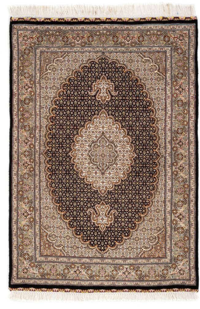 3' 3 x 5' 1 Hand Knotted Tabriz Mahi Persian Wool Rug