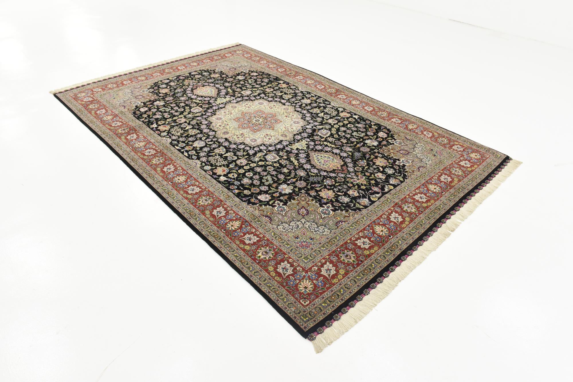 6' 6 x 10' Hand Knotted Tabriz Persian Rug