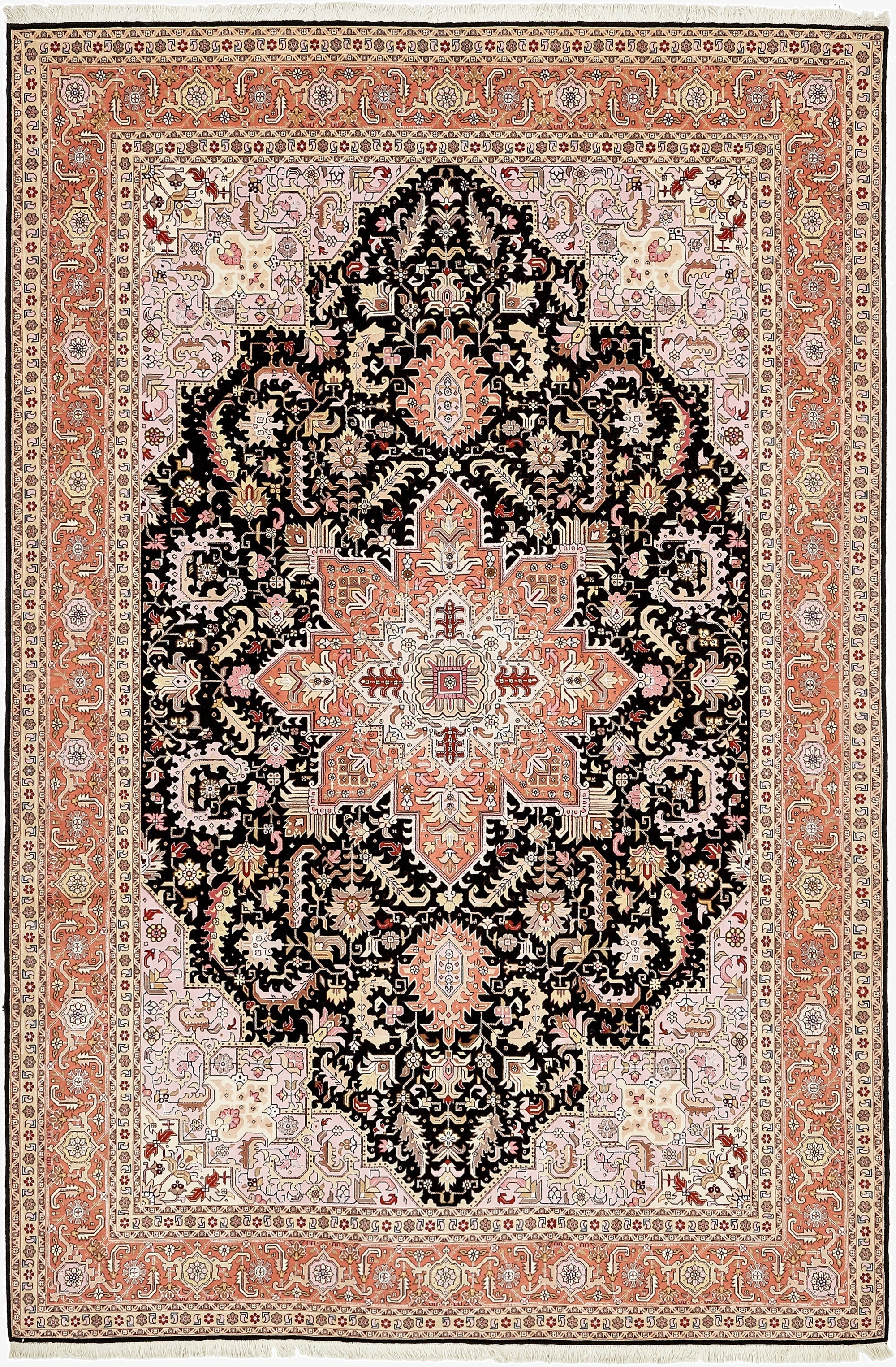 6' 6 x 10'  Hand Knotted Tabriz Persian Rug