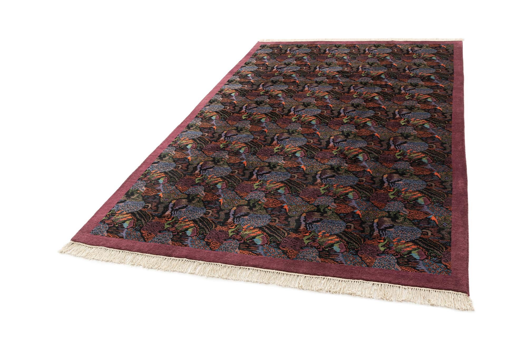 6' 2 x 9' 5 Hand Knotted Tibet Wool Rug