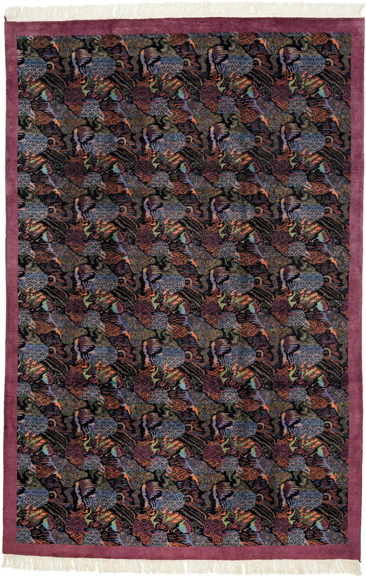 6' 2 x 9' 5 Hand Knotted Tibet Wool Rug