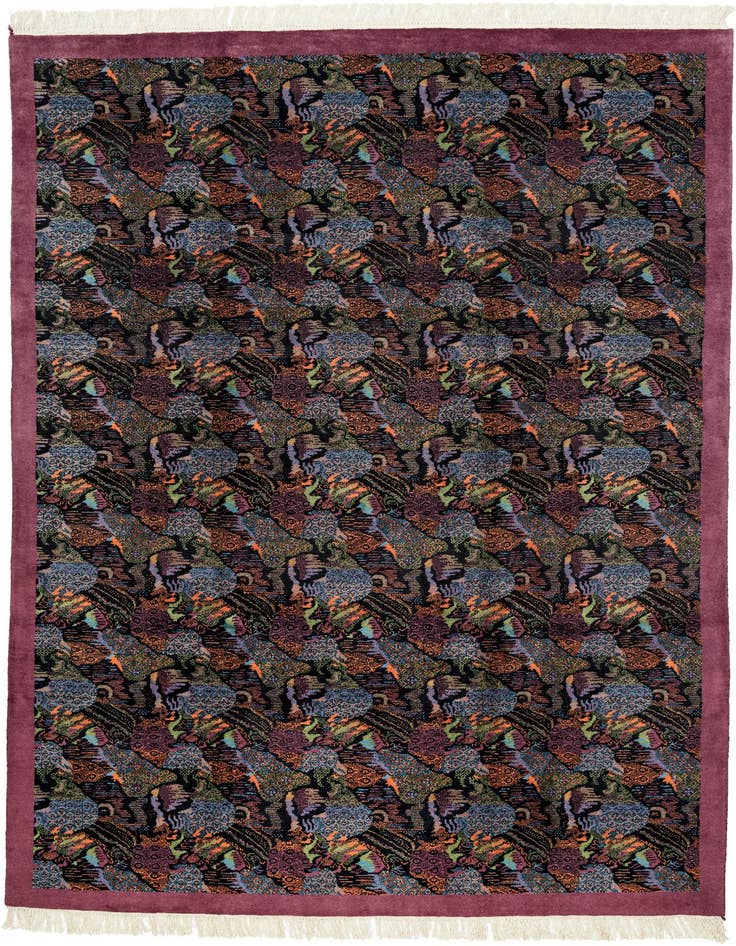 Detail image of 6' 2 x 9' 5 Hand Knotted Tibet Wool Rug