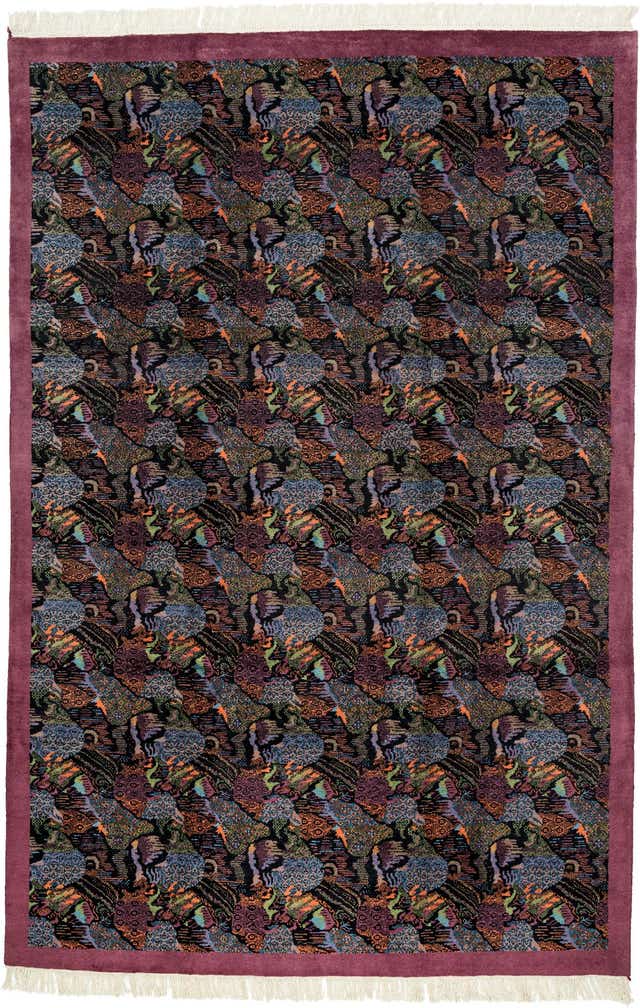 6' 2 x 9' 5 Hand Knotted Tibet Wool Rug