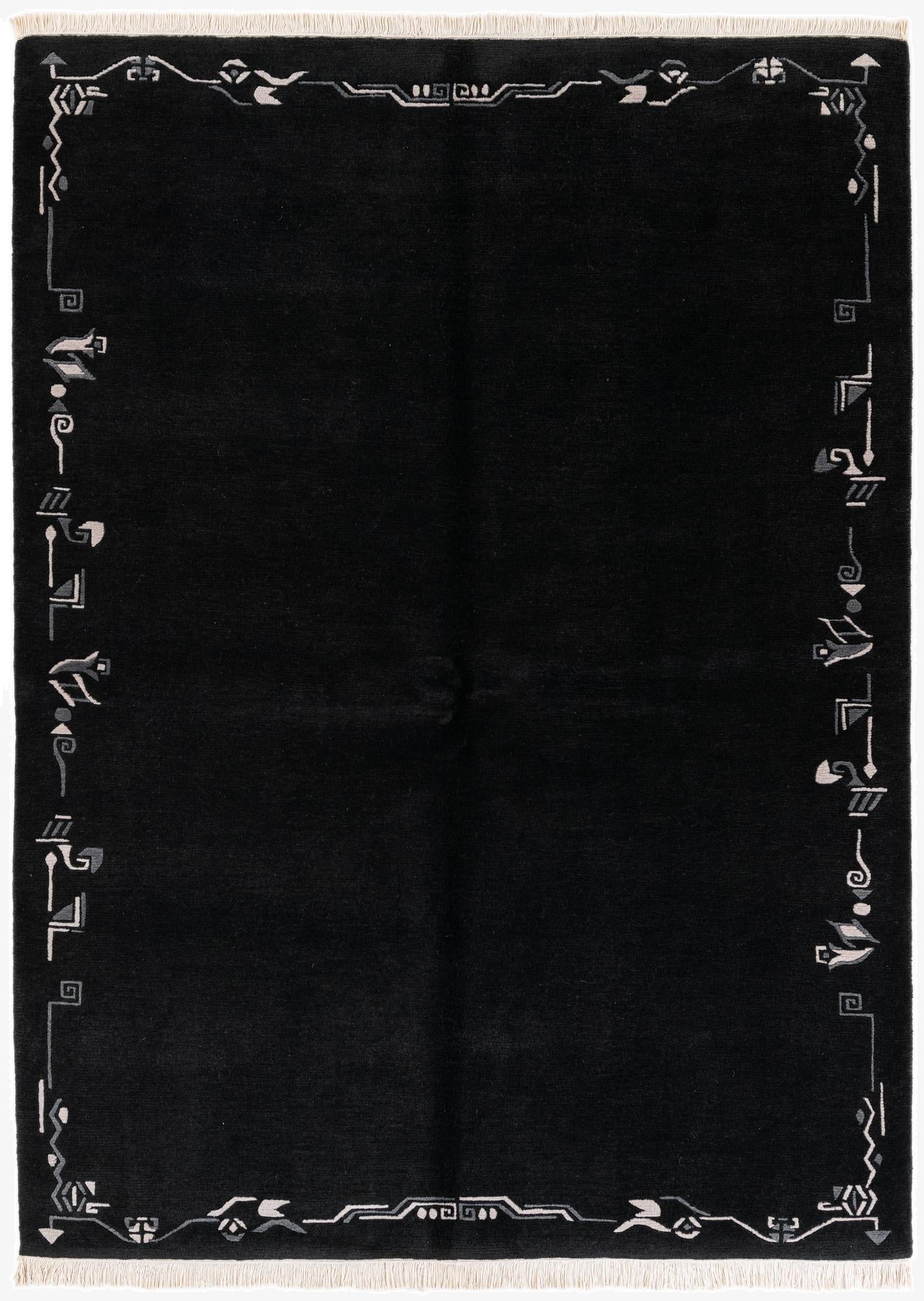 5' 7 x 7' 5  Hand Knotted Tibet Wool Rug