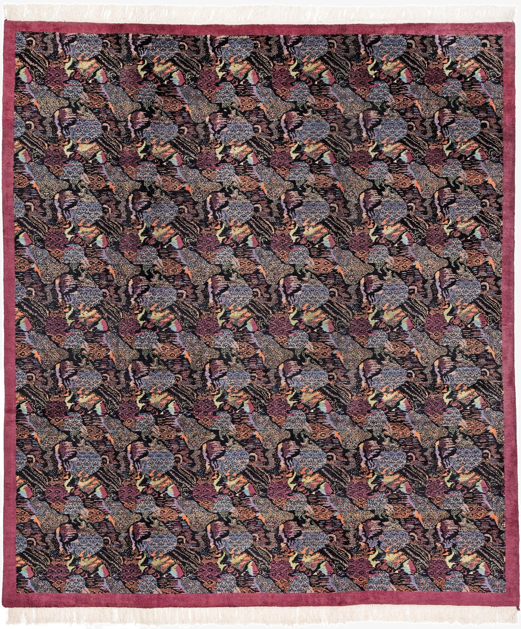 7' 10 x 9'  Hand Knotted Tibet Wool Rug