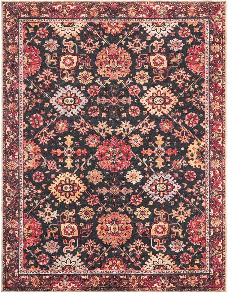 Detail image of 6' 1 x 9' Washable Timeless Rug