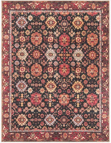 Black Washable Timeless Rug
