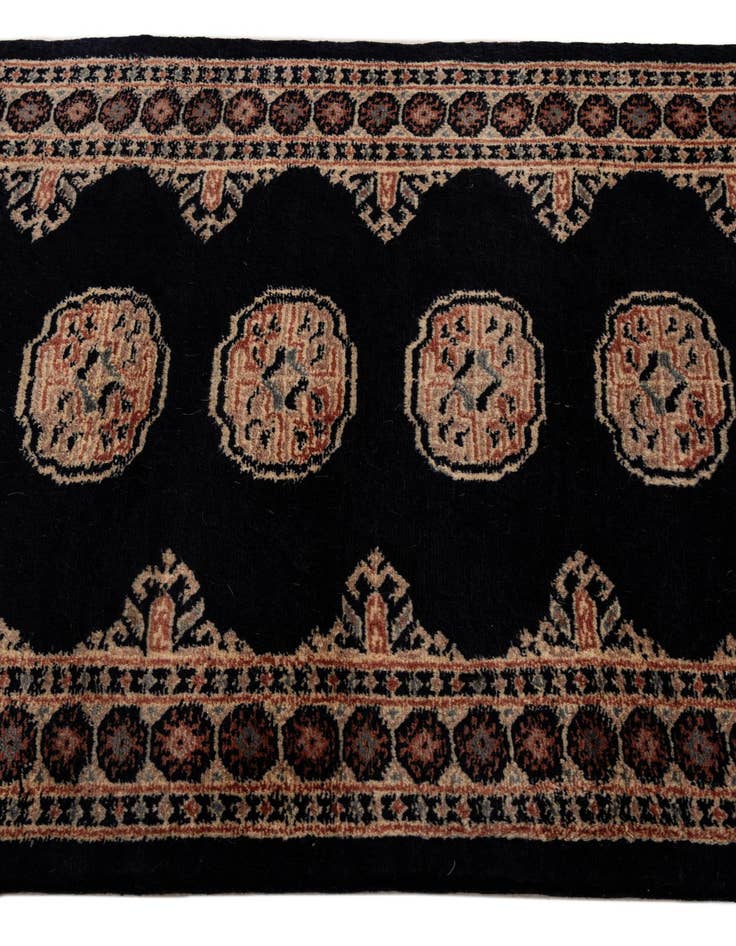 Detail image of 2' 8 x 4' 2 Hand Knotted Torkaman Persian Wool Rug