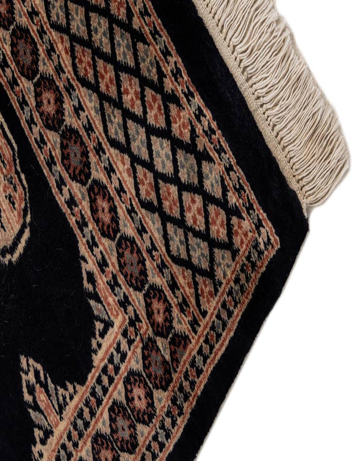 Detail image of 2' 8 x 4' 2 Hand Knotted Torkaman Persian Wool Rug