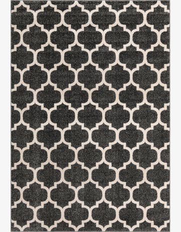 Black Trellis Rug
