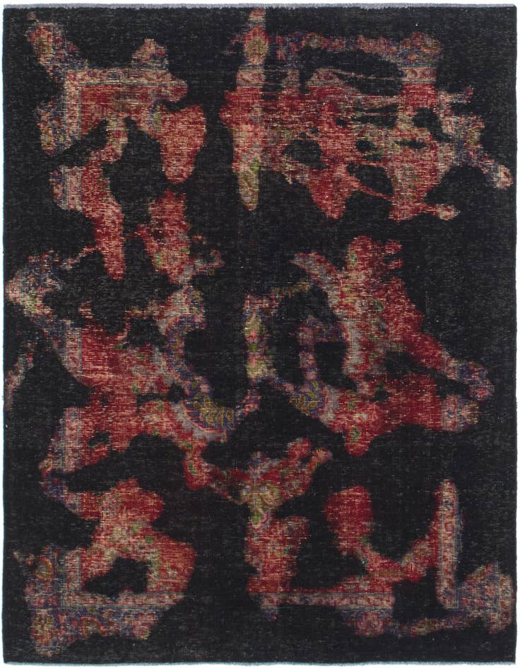 Detail image of 4' 8 x 6' 5 Hand Knotted Ultra Vintage Persian Wool Rug