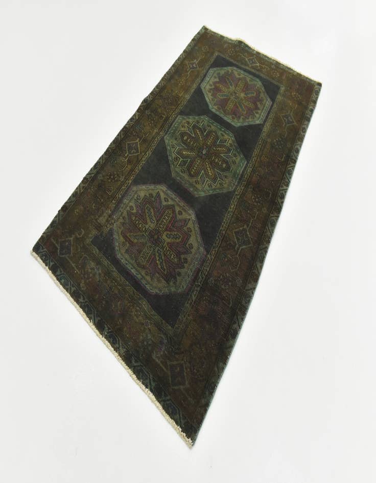 Detail image of 3' 9 x 6' 2 Hand Knotted Ultra Vintage Persian Wool Rug