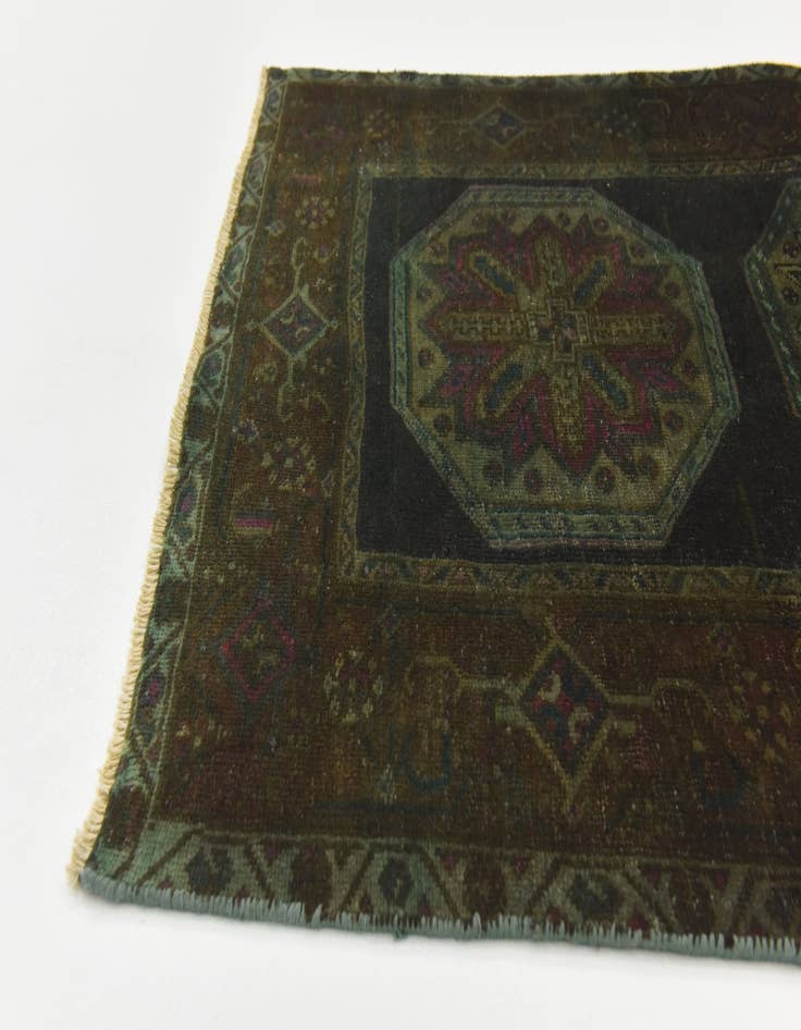 Detail image of 3' 9 x 6' 2 Hand Knotted Ultra Vintage Persian Wool Rug