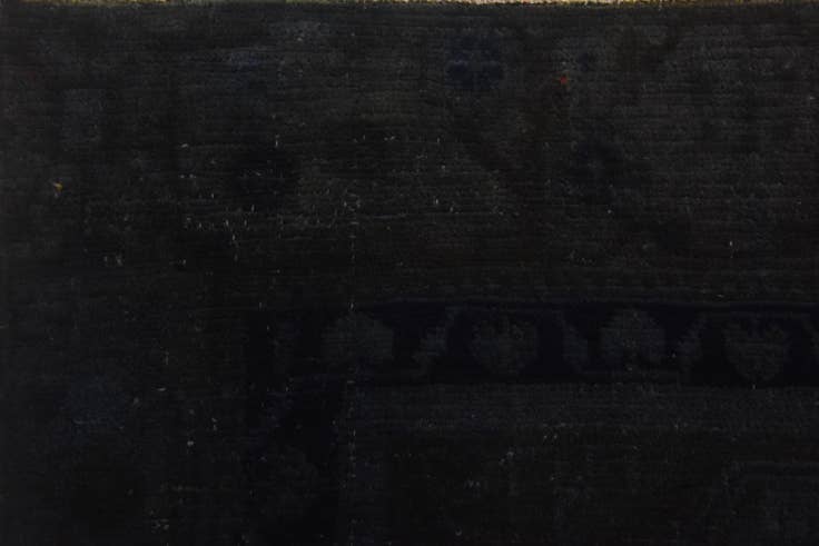 Detail image of 4' 10 x 8' 9 Hand Knotted Ultra Vintage Persian Wool Rug