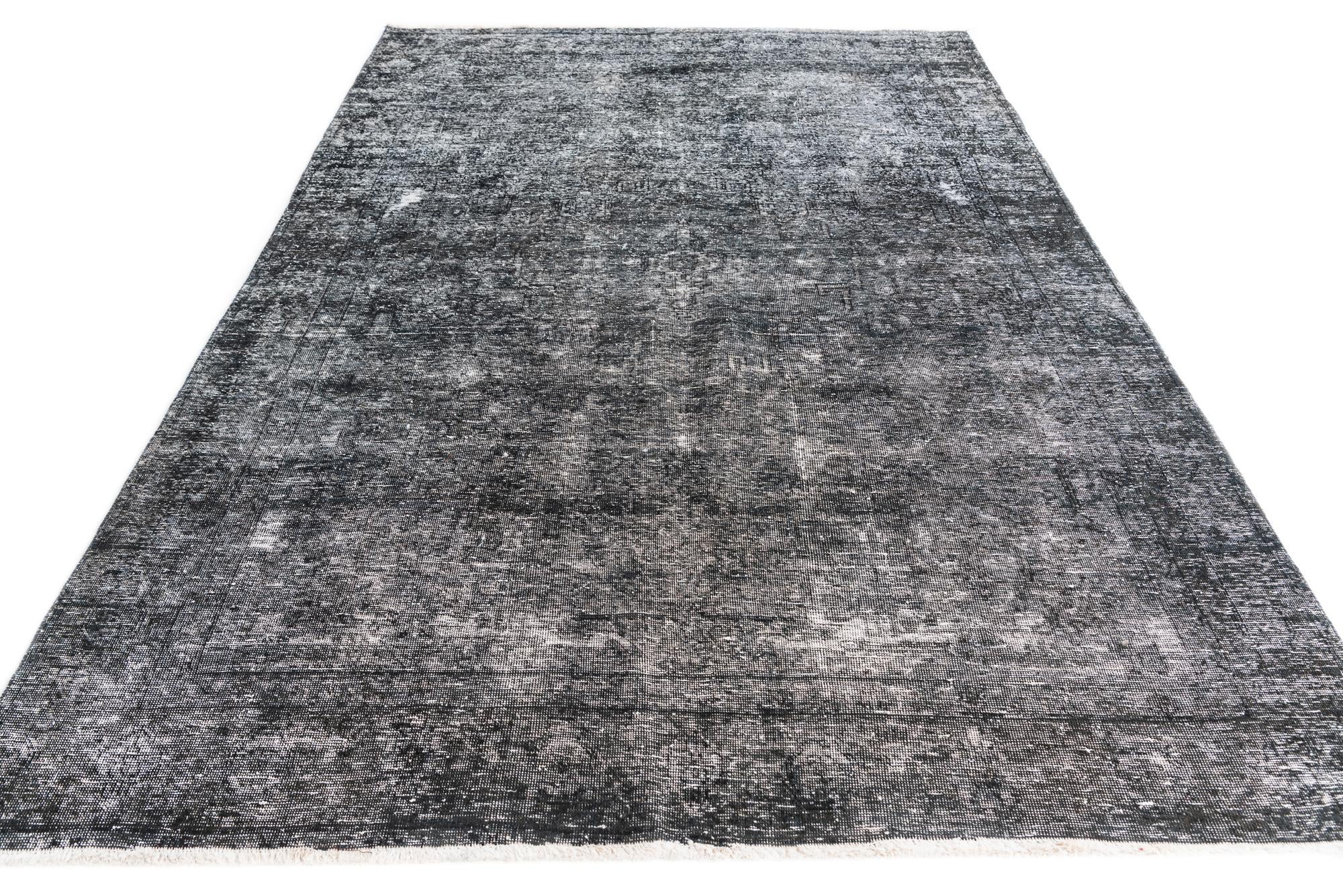 6' 1 x 9' 3 Hand Knotted Ultra Vintage Persian Wool Rug