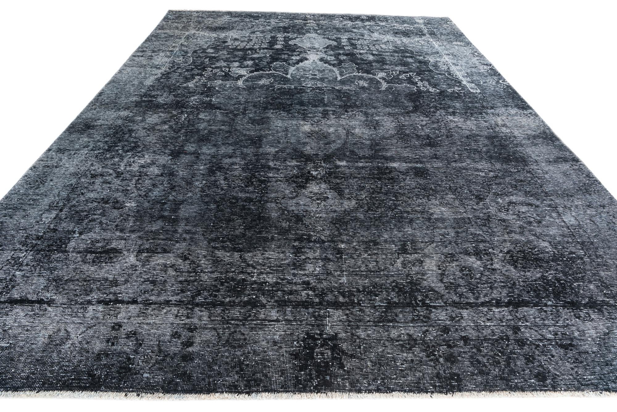 9' x 12' 1 Hand Knotted Ultra Vintage Persian Wool Rug