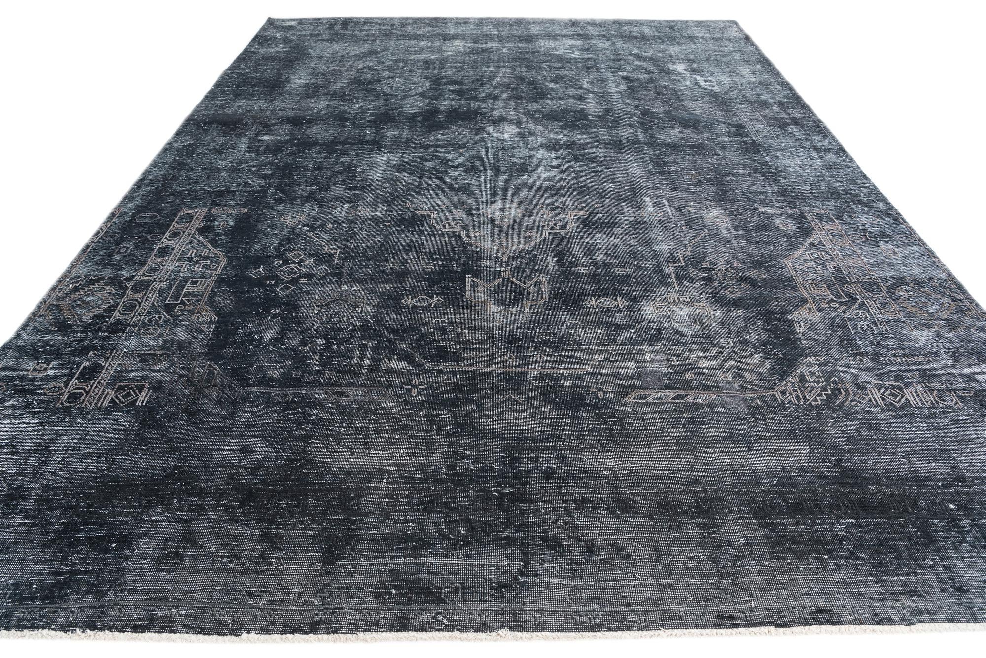 9' 2 x 12' 4 Hand Knotted Ultra Vintage Persian Wool Rug