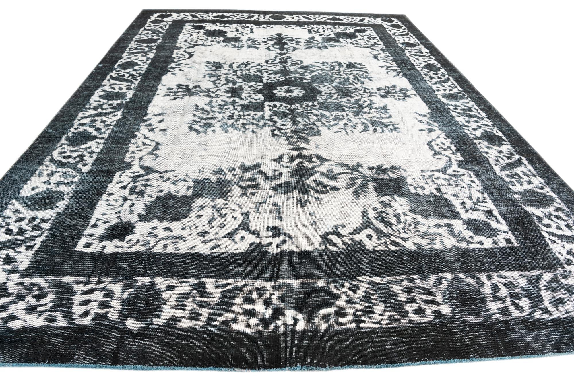 9' 1 x 12' 4 Hand Knotted Ultra Vintage Persian Wool Rug