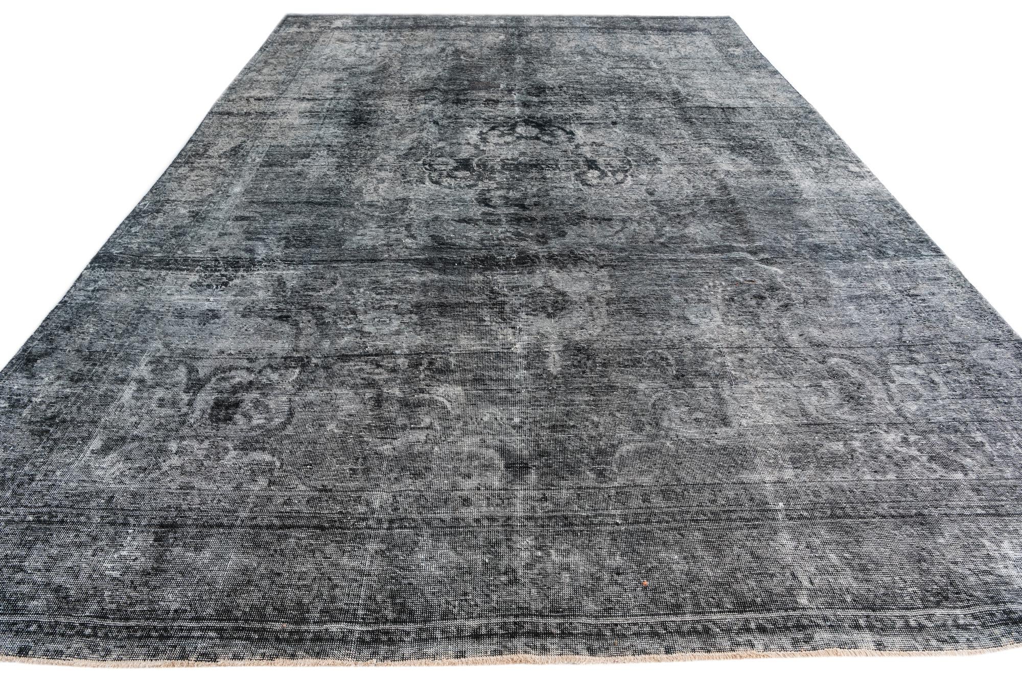 8' 8 x 12' 5 Hand Knotted Ultra Vintage Persian Wool Rug
