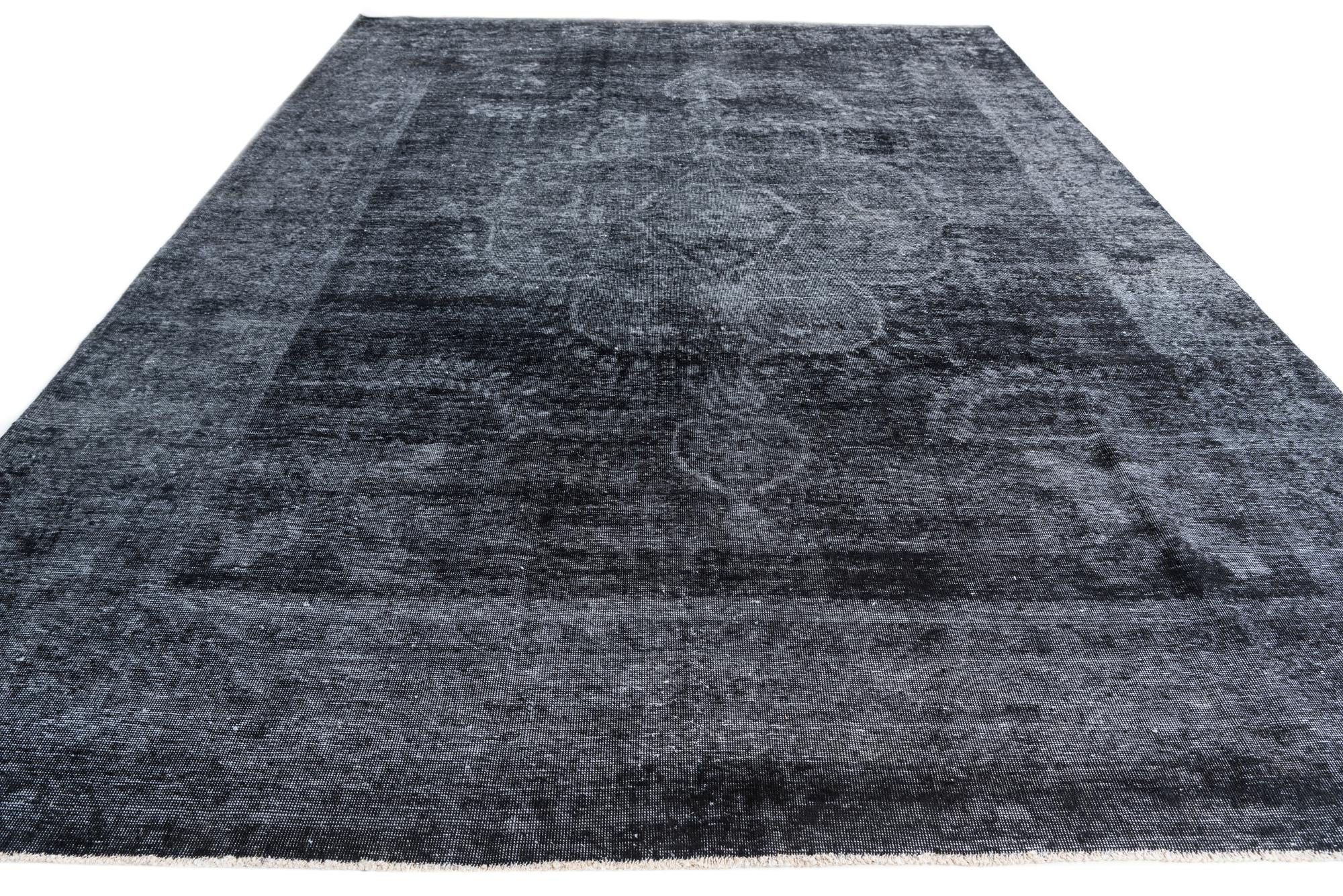 9' x 12' 5 Hand Knotted Ultra Vintage Persian Wool Rug