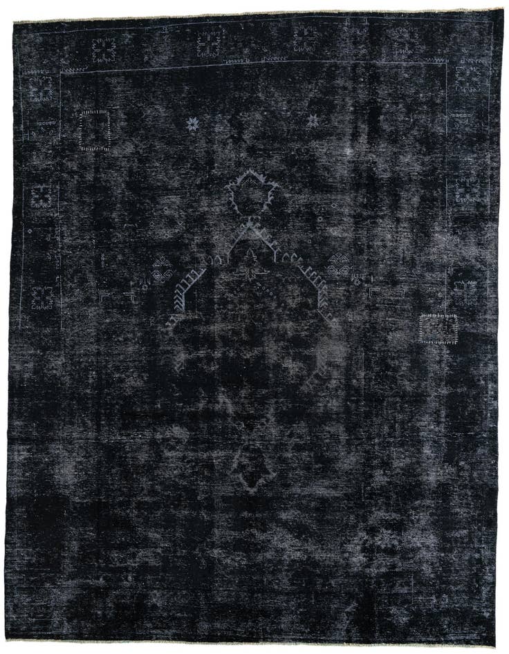 Detail image of 9' 3 x 12' 7 Hand Knotted Ultra Vintage Persian Wool Rug