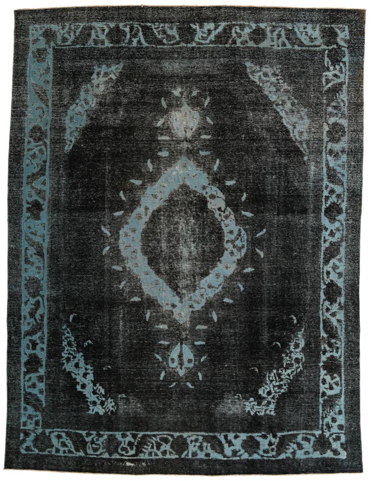 Detail image of 8' 4 x 11' Hand Knotted Ultra Vintage Persian Wool Rug