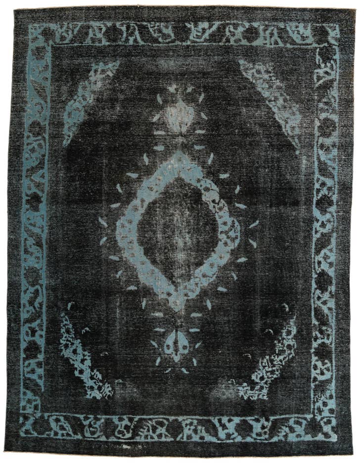Detail image of 8' 4 x 11' Hand Knotted Ultra Vintage Persian Wool Rug