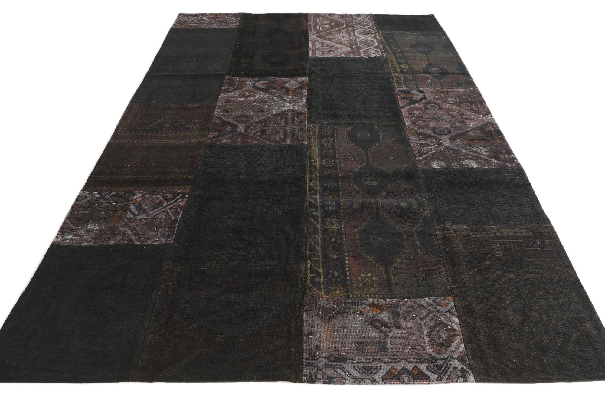 6' 9 x 10' Hand Knotted Ultra Vintage Persian Wool Rug