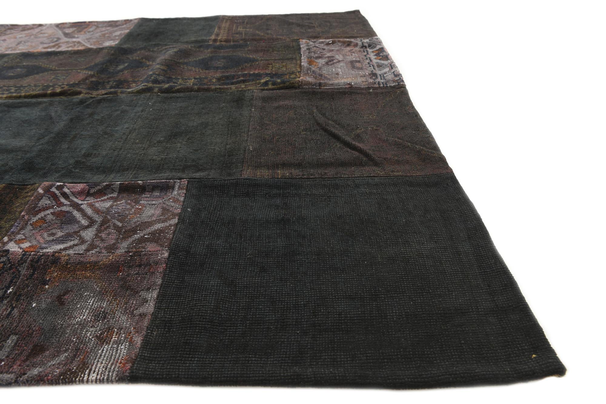 6' 9 x 10' Hand Knotted Ultra Vintage Persian Wool Rug