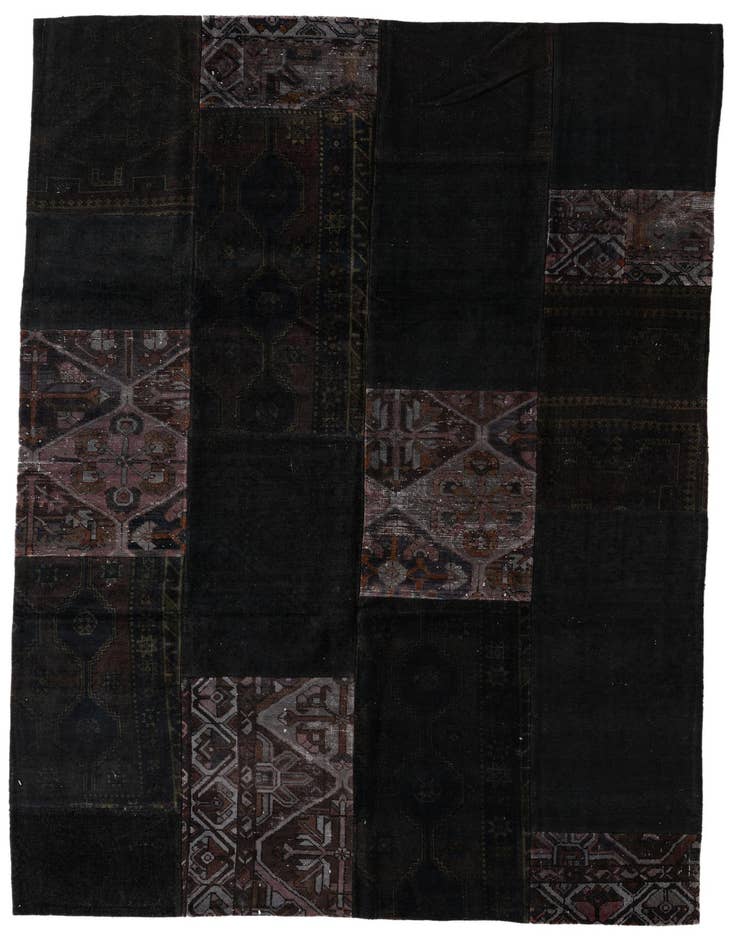 Detail image of 6' 9 x 10' Hand Knotted Ultra Vintage Persian Wool Rug
