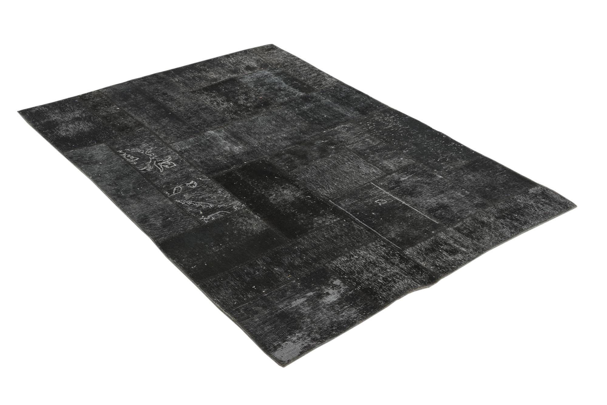 5' x 6' 8 Hand Knotted Ultra Vintage Persian Wool Rug