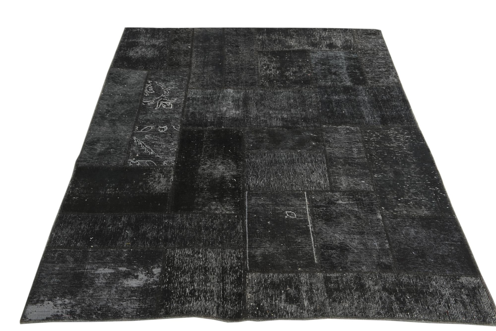 5' x 6' 8 Hand Knotted Ultra Vintage Persian Wool Rug